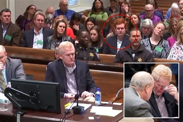 Alex Murdaugh sobs in front of surviving son who is on the witness list