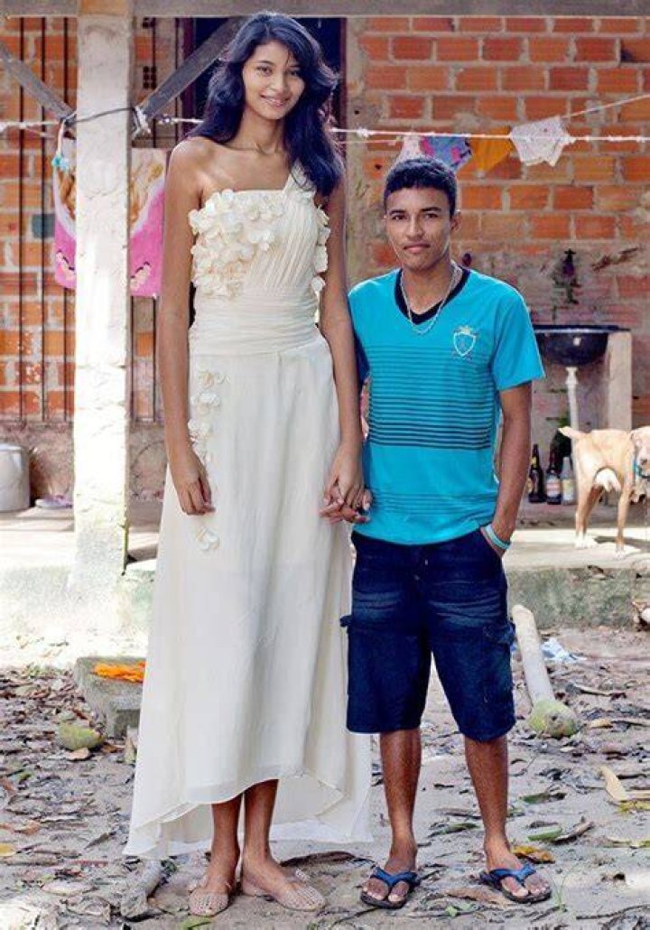 Elisany Da Cruz Silva with son and tiny friend by lowerrider on
